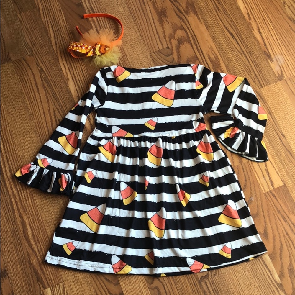Thanksgiving Halloween Candy corn Dress Costume - Picture 6 of 6